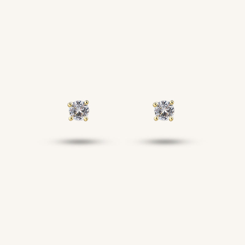 925 sterling silver set gold-plated earrings