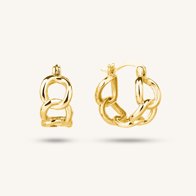 925 sterling silver gold-plated earrings