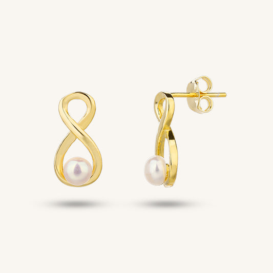 925 sterling silver unlimited freshwater pearl gold plated earrings