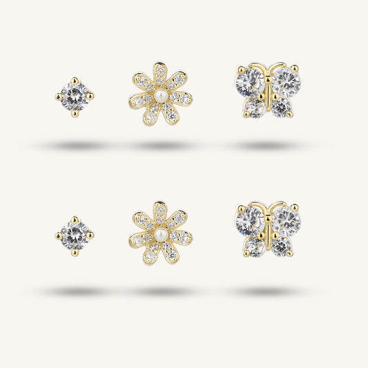 925 sterling silver gold-plated earrings