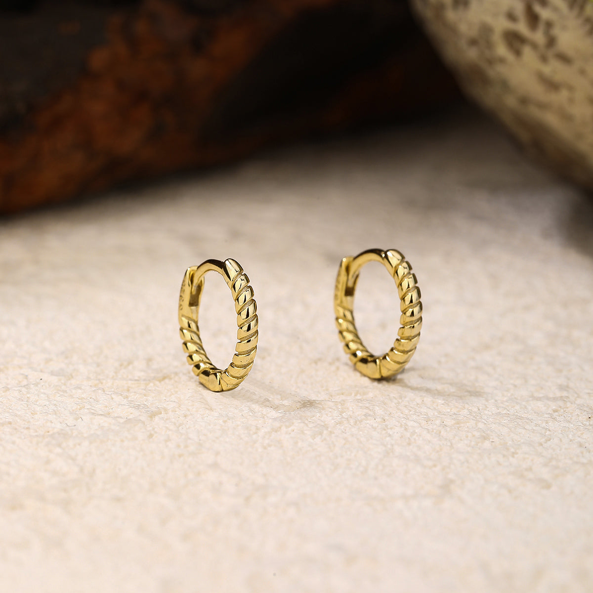 925 sterling silver gold-plated earrings