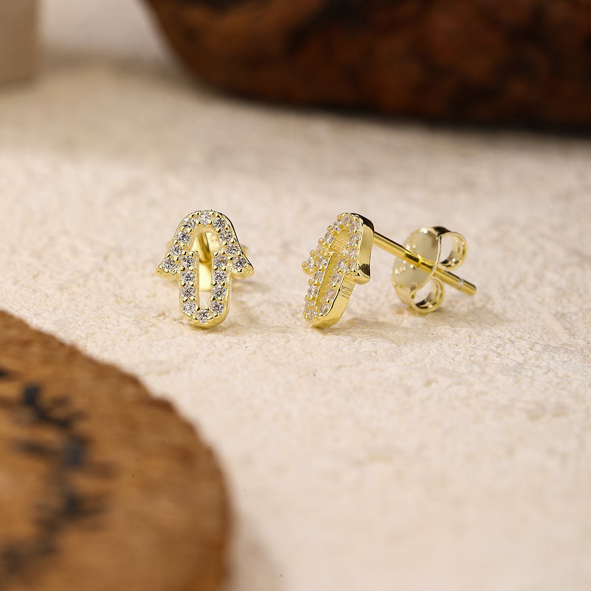 925 sterling silver gold-plated earrings