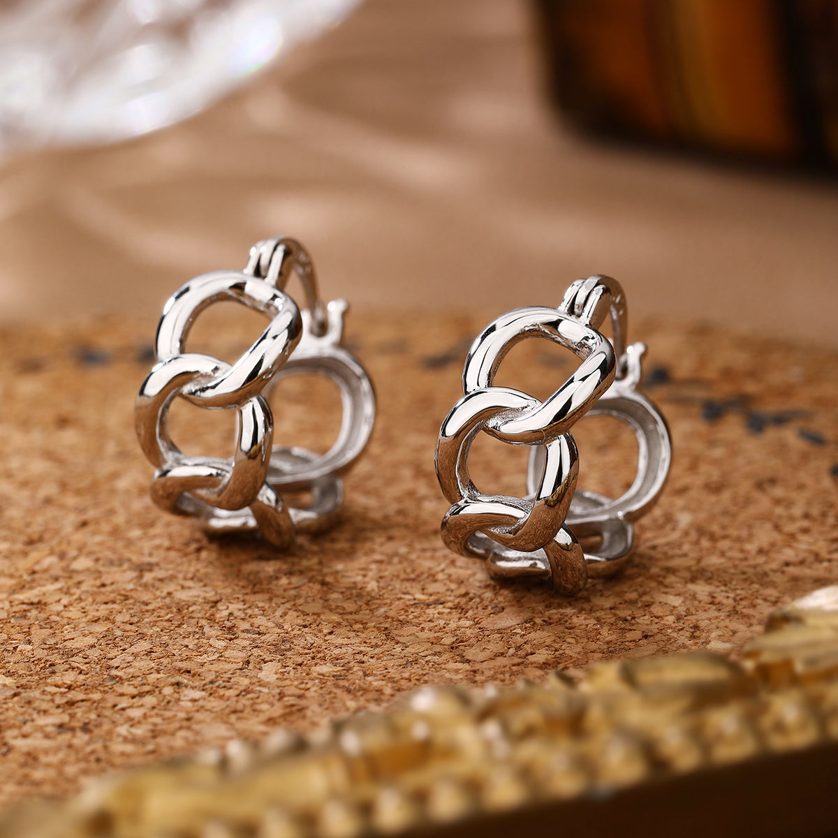 925 sterling silver gold-plated earrings